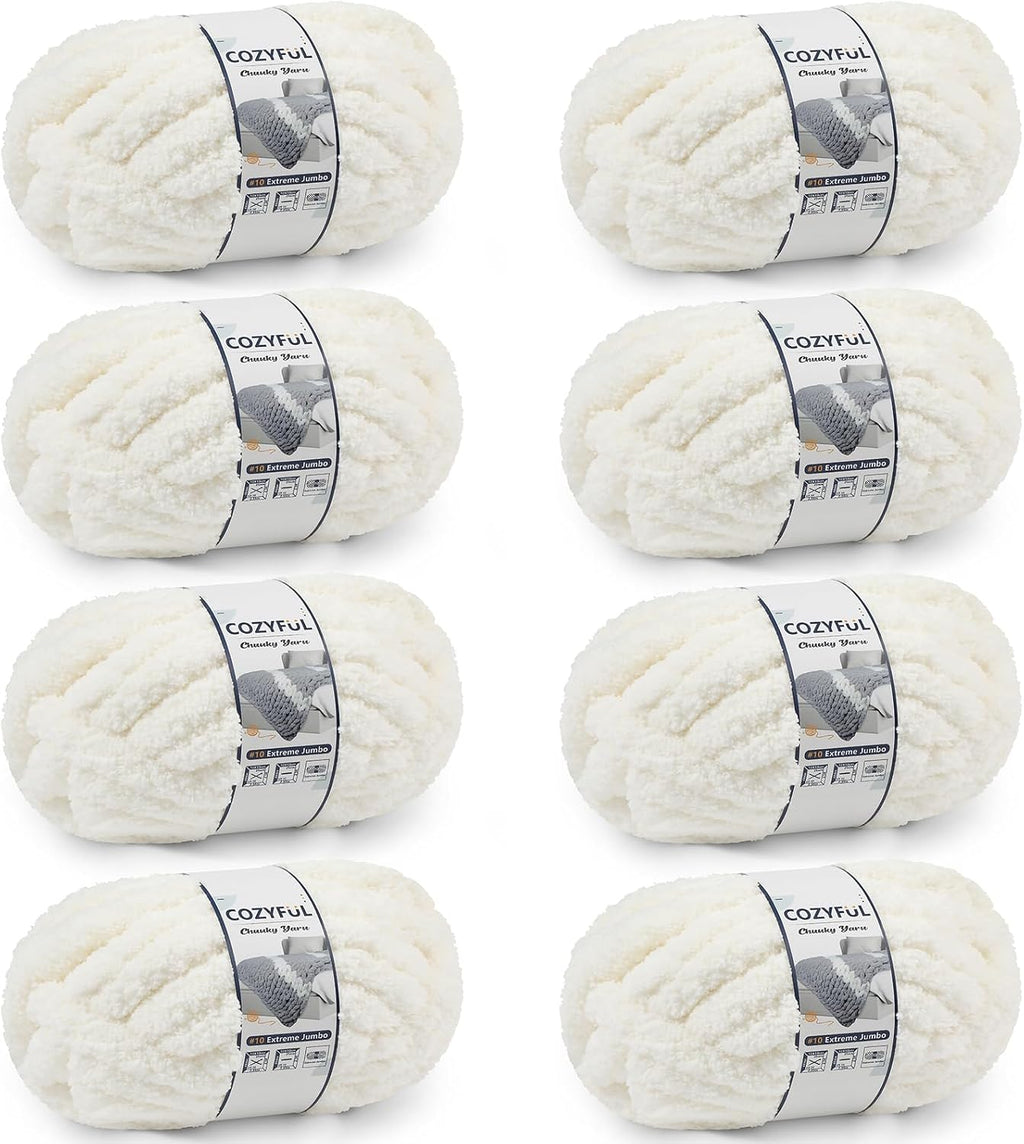 Cozyful Chunky Yarn for Hand Knitting - #10 Chunky Chenille Yarn