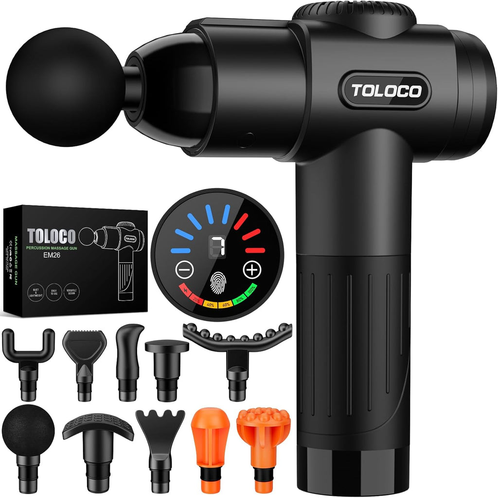 TOLOCO Massage Gun, Deep Tissue Back Massage for Athletes for Pain Relief