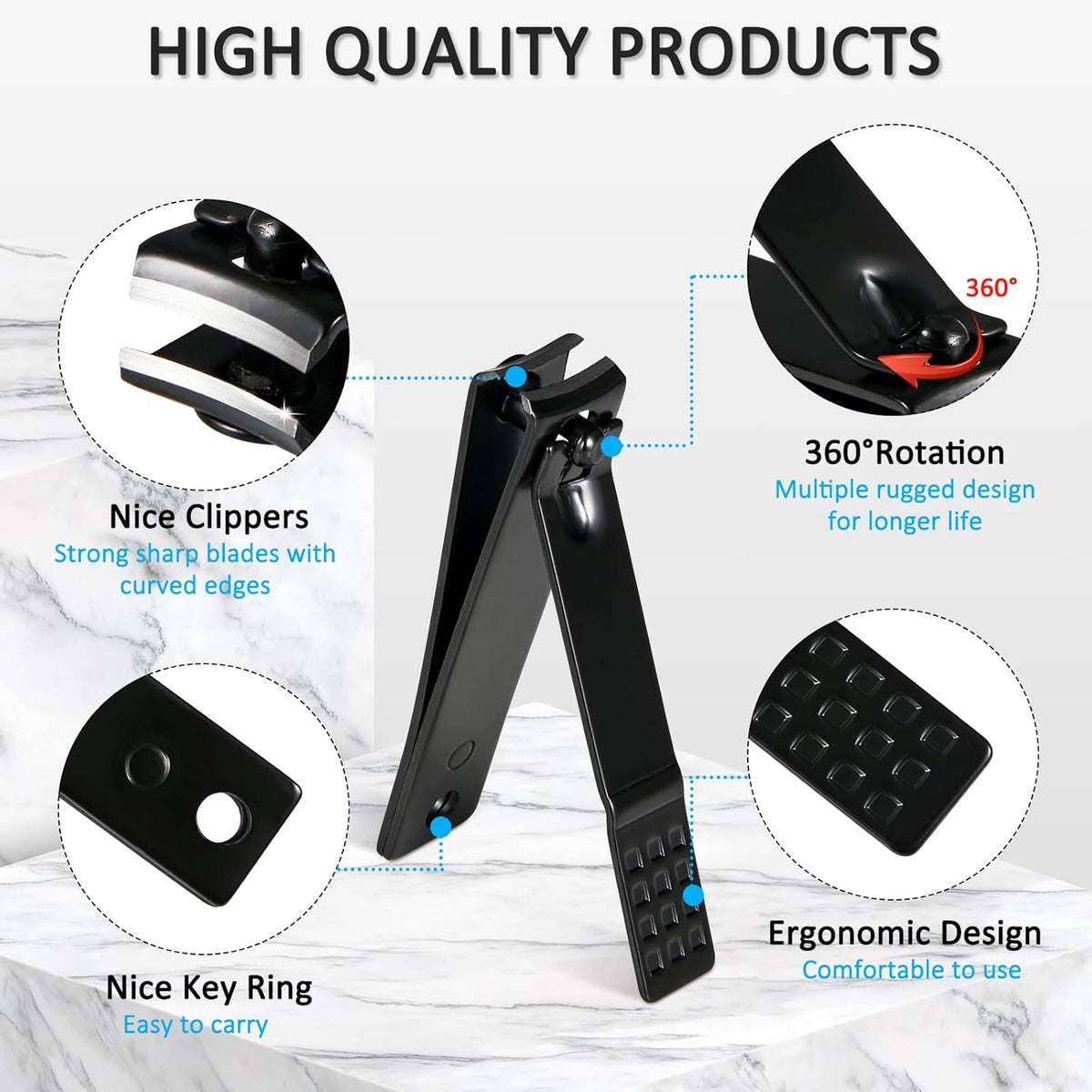 MINKINH Manicure Set Professional Nail Clipper Kit-26 Pieces Stainless Steel