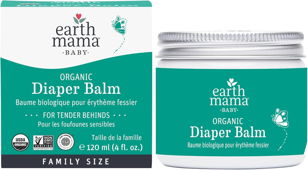 Earth Mama Organic Diaper Balm - 4 fl oz - Diaper Cream for Baby - Safe
