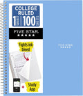 Five Star Spiral Notebook + Study App, 1 Subject, College Ruled 8.5" x 11" Paper