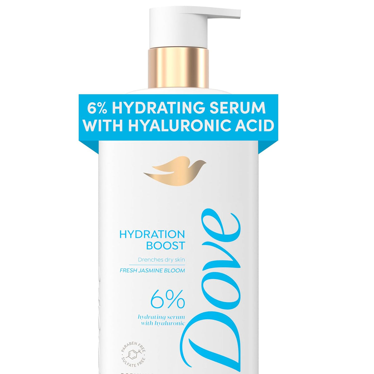Dove Serum Body Wash Hydration Boost actively drenches dry skin