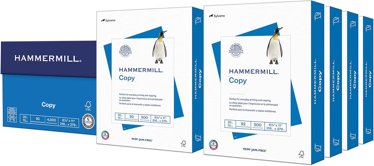 Hammermill Printer Paper, 20 lb Copy, 8.5 x 11-8 Ream