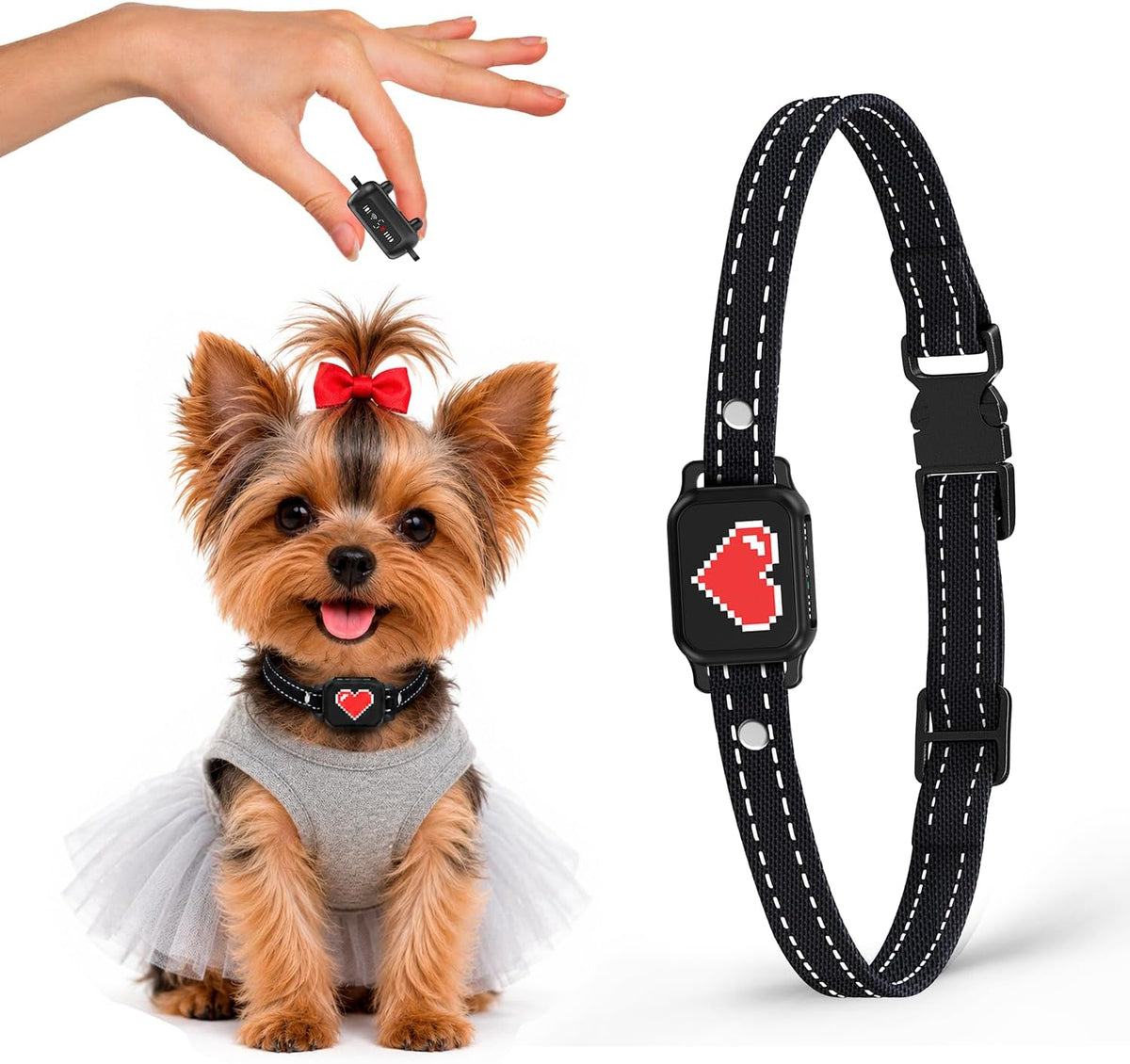 Bark Collar for Small Dogs 5-15 lbs with Magnetic Charging – No Shock