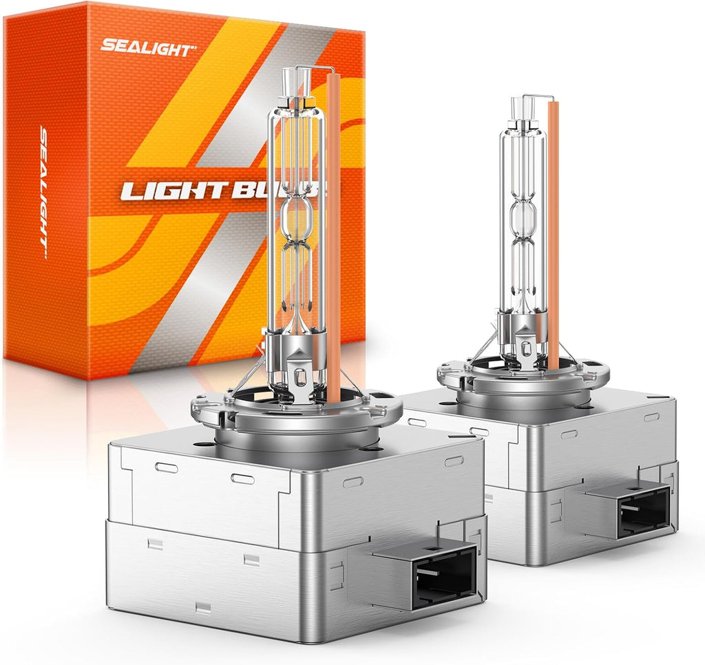 SEALIGHT D3S HID Bulbs, 6000K Daylight White Enhanced Visibility