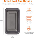 Amazon Basics Rectangular Nonstick Bread Loaf Pan for Baking Meatloaf