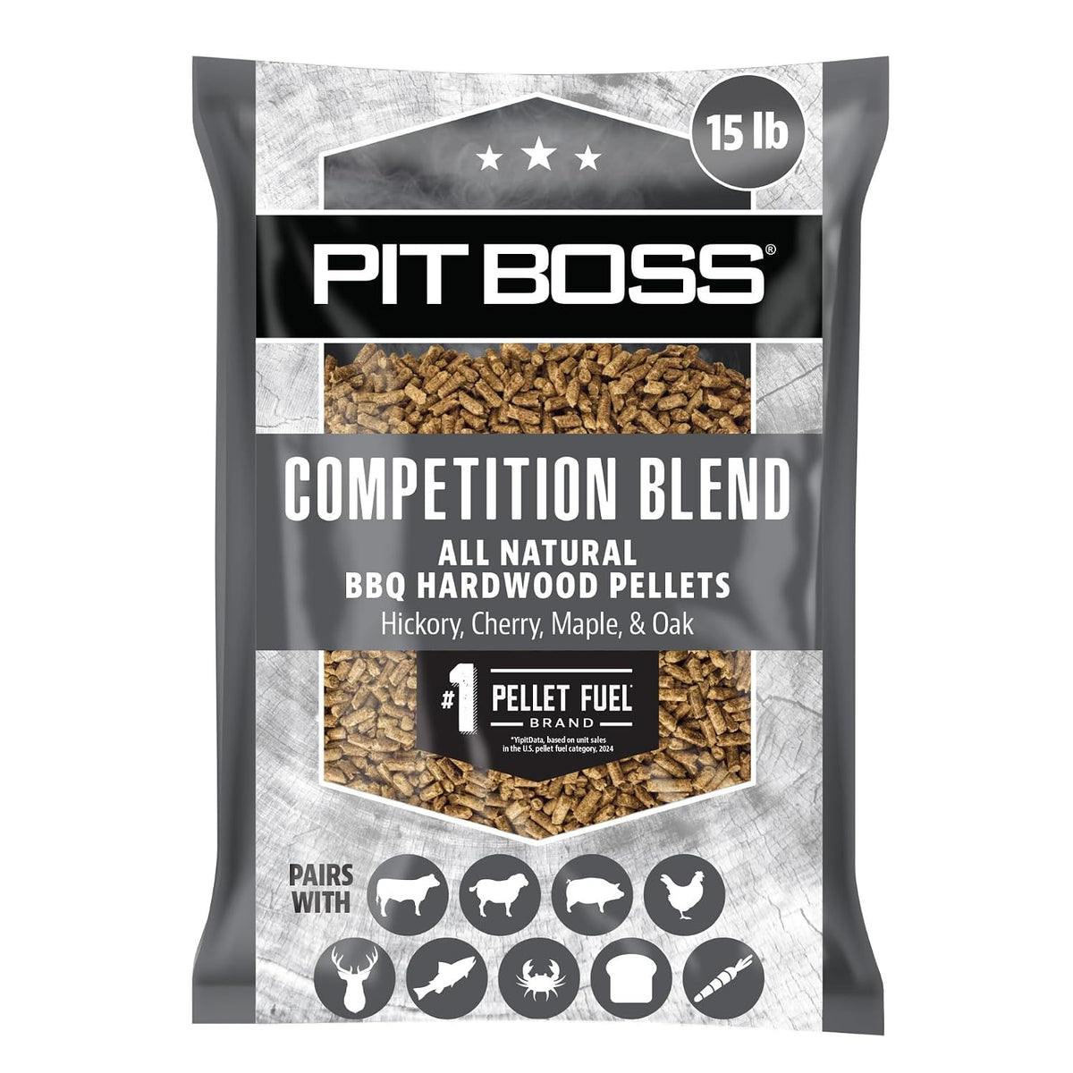 Pit Boss 100% All Natural BBQ Hardwood Pellets for Cooking, Grilling