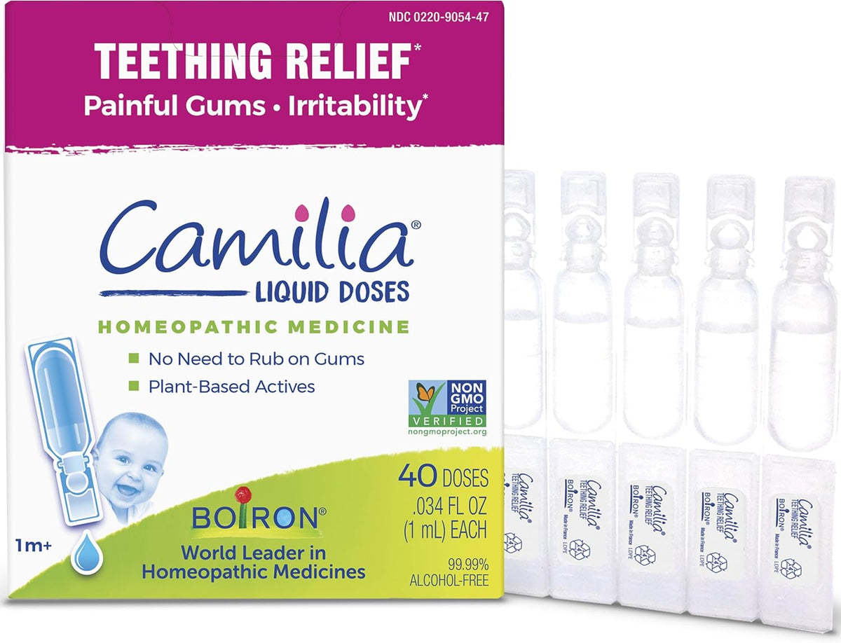 Boiron Camilia Teething Drops for Daytime and Nighttime Relief of Painful