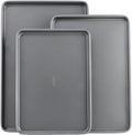 GoodCook Everyday Nonstick Baking Sheet Set, 3 Pack Includes One Small - goodcook everyday nonstick carbon steel baking