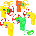 12 Pack Flying Disc Shooters for Kids, Interactive Cat Fetch Spinning Saucer Launcher - disc shooter kids toy