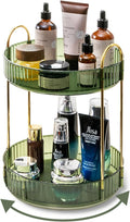 360 Rotating Makeup Organizer for Vanity,2 Tier Large Capacity Skincare Organizers