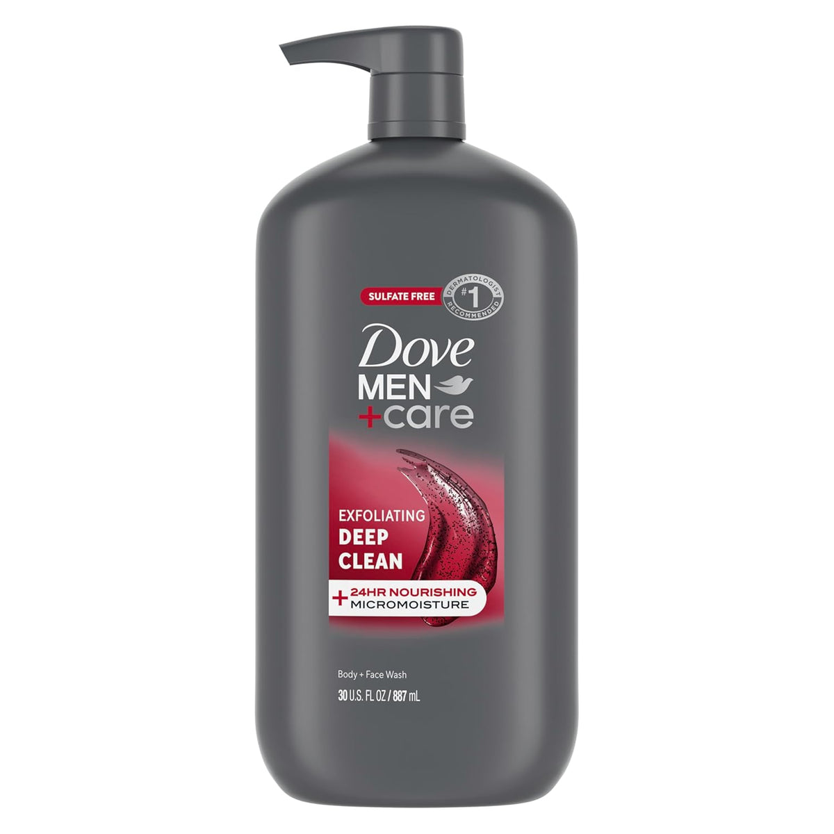 DOVE MEN + CARE Body and Face Wash Exfoliating Deep Clean for Men