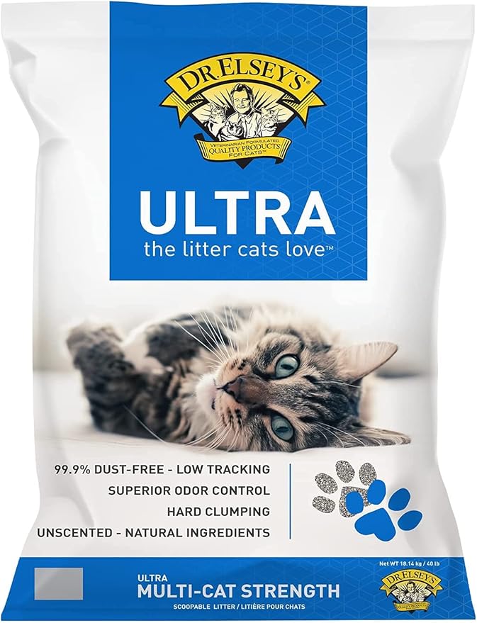 Dr. Elsey's Ultra UnScented Clumping Clay Cat Litter 40 lb. Bag