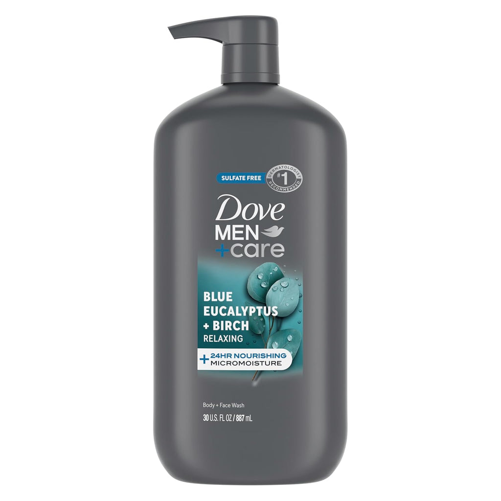 DOVE MEN + CARE Relaxing Blue Eucalyptus + Birch Body and Face Wash