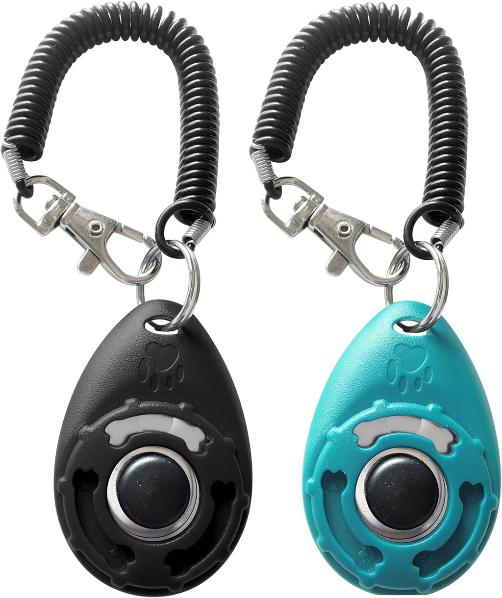 Dog Training Clicker with Sring Wrist and Keyring - Pet Dog Training Clickers for Puppy