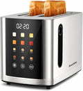 Toaster 2 Slice Touch Screen, Smart Toaster Wide Slot, Full Stainless Steel