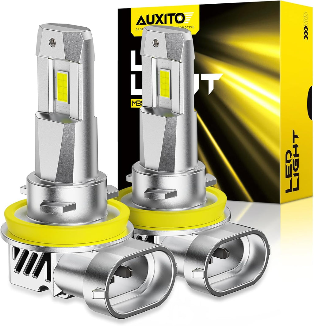AUXITO H11/H8/H9 LED Light Bulbs 96,000LM 6500K White, Plug and Play,2PCS