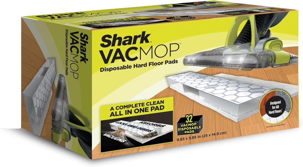 Shark VACMOP Disposable Hard Floor Pad Refills, Compatible with VM252