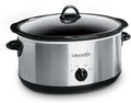 Crock-Pot 7 Quart Oval Manual Slow Cooker, Stainless Steel