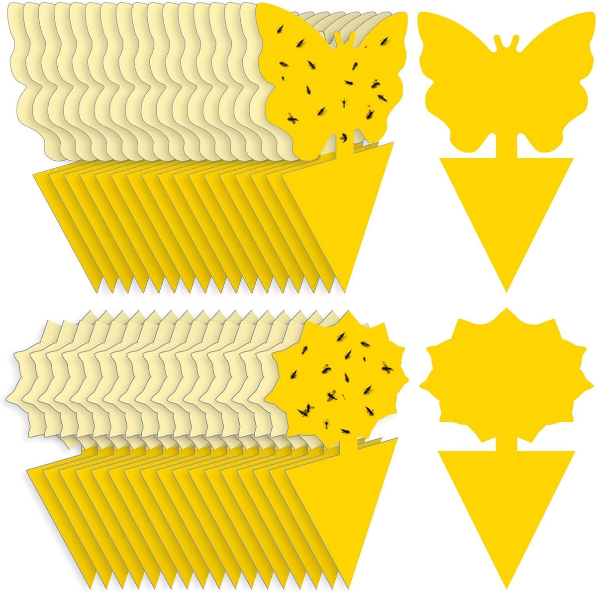 Fruit Fly Traps Fungus Gnat Traps Yellow Sticky Bug Traps 36 Pack No Harm