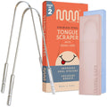 MasterMedi Tongue Scraper for Adults with Multicolor Travel Cases