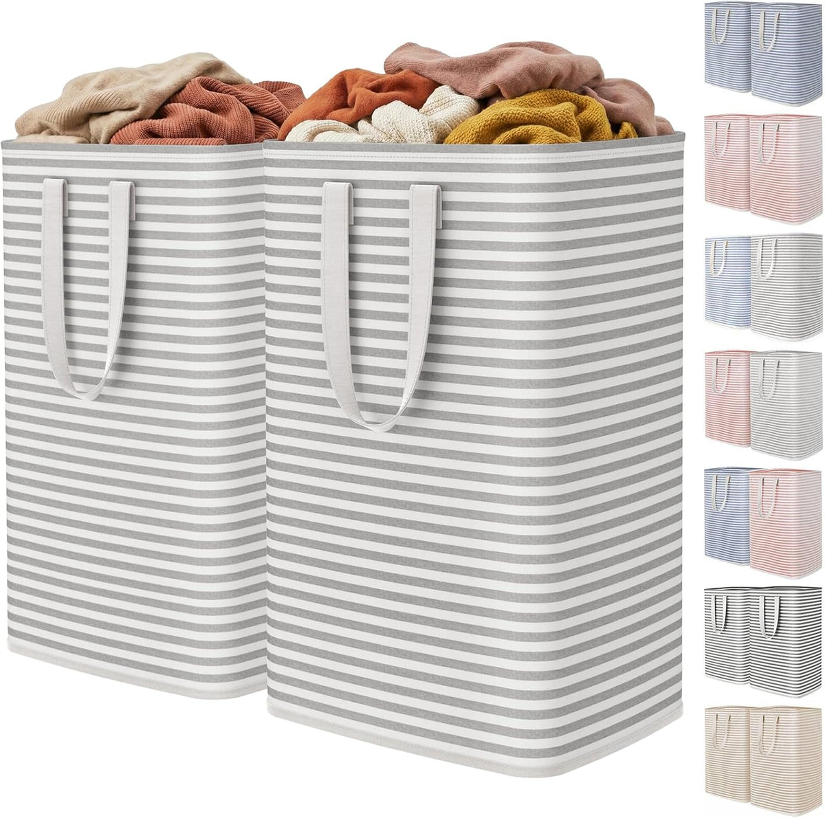 Lifewit 2 Pack Laundry Basket 80L Each, Collapsible Clothes Hamper