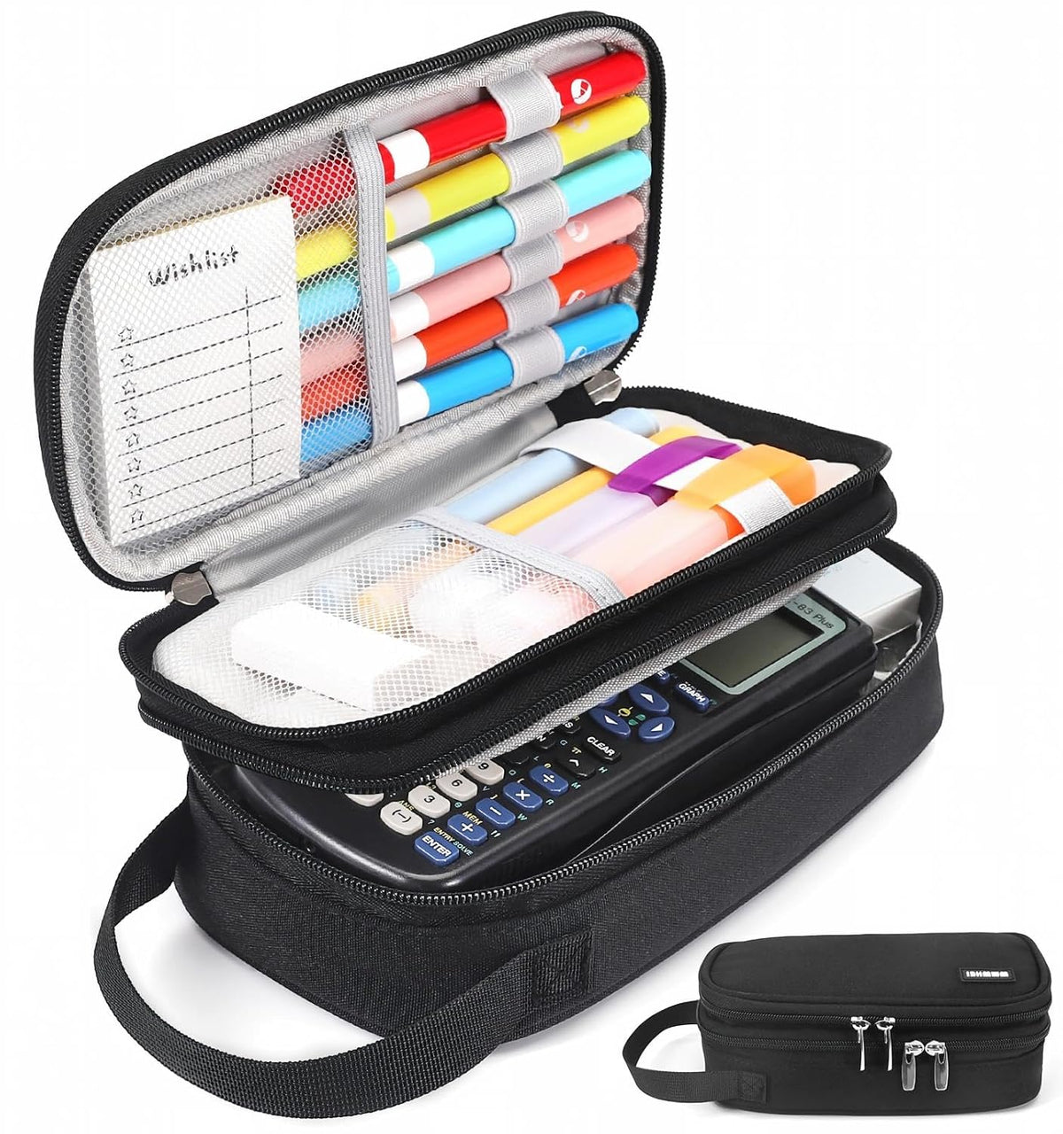 Pencil Case Large, High Capacity Canvas Big Pencil Pouch Organizer Holder - pencil cases for school