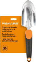 Fiskars Trowel, Heavy Duty Gardening Hand Tool with Hang Hole, For Digging - fiskars garden trowel