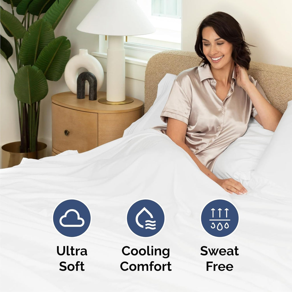 Queen Size 4 Piece Sheet Set - Comfy Breathable & Cooling Bed Sheets Set