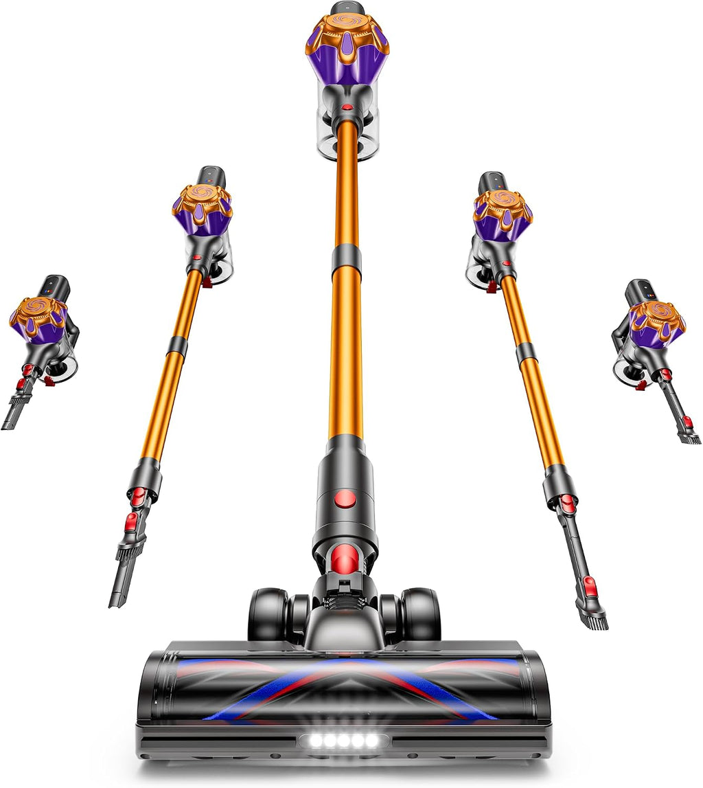Cordless Vacuum Cleaner, 580W 50Kpa Powerful Stick Vacuum with 65 Mins Runtime