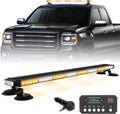 37" 104 LED Roof Strobe Light Bar, Top Amber White Strobe Lights