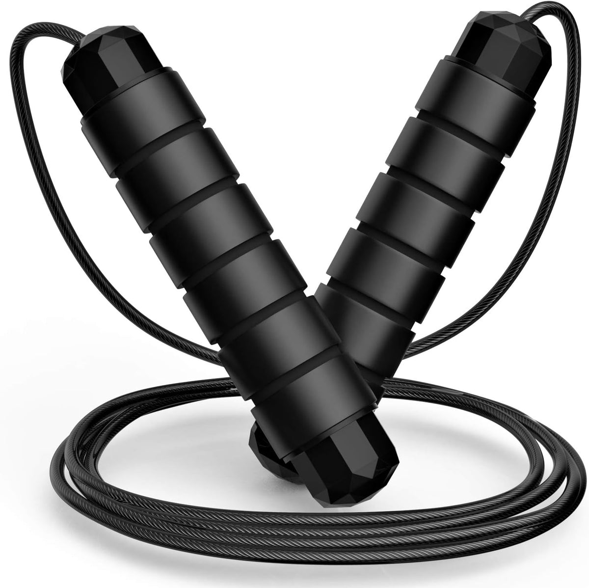 Jump Rope, Tangle-Free Rapid Speed Jumping Rope Cable with Ball Bearings