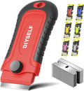 DIYSELF 1 Pack Razor Blade Scraper with 15 Extra Blades, Scraper Tool for - extra long razor blade scraper