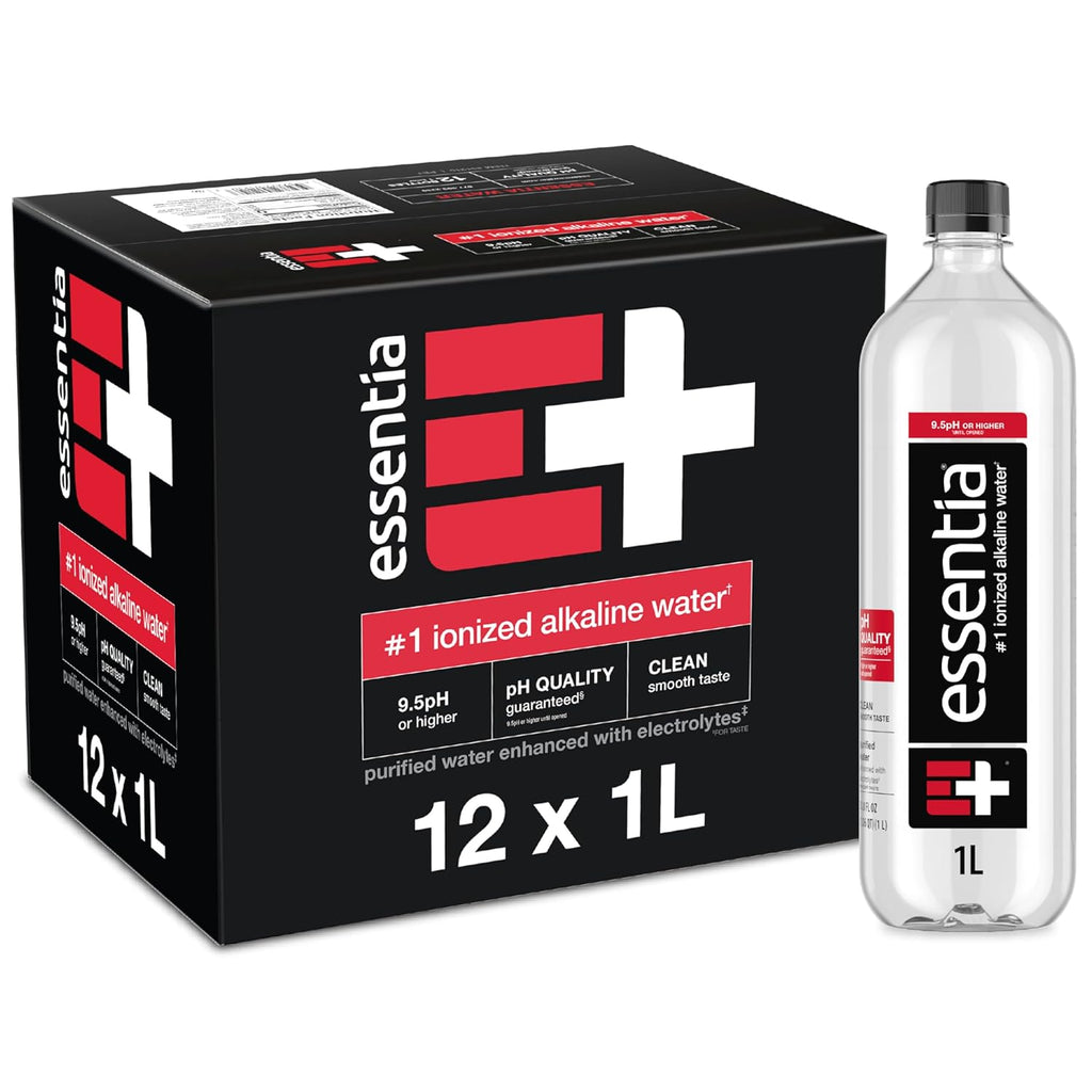 Essentia Water Bottled, Ionized Alkaline Water:99.9% Pure, Infused