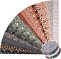 ShinyStitch-100% US Cotton Jelly Roll Fabric Strips Roll for Quilting, Crafting