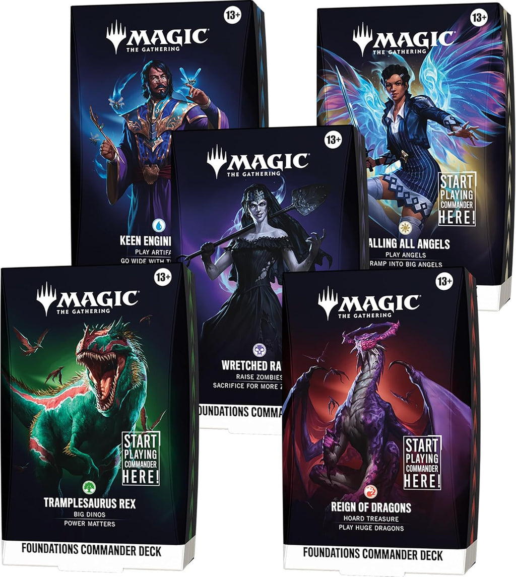 Magic: The Gathering Foundations Commander Deck Bundle - All 5 Decks - magic the gathering foundations commander deck