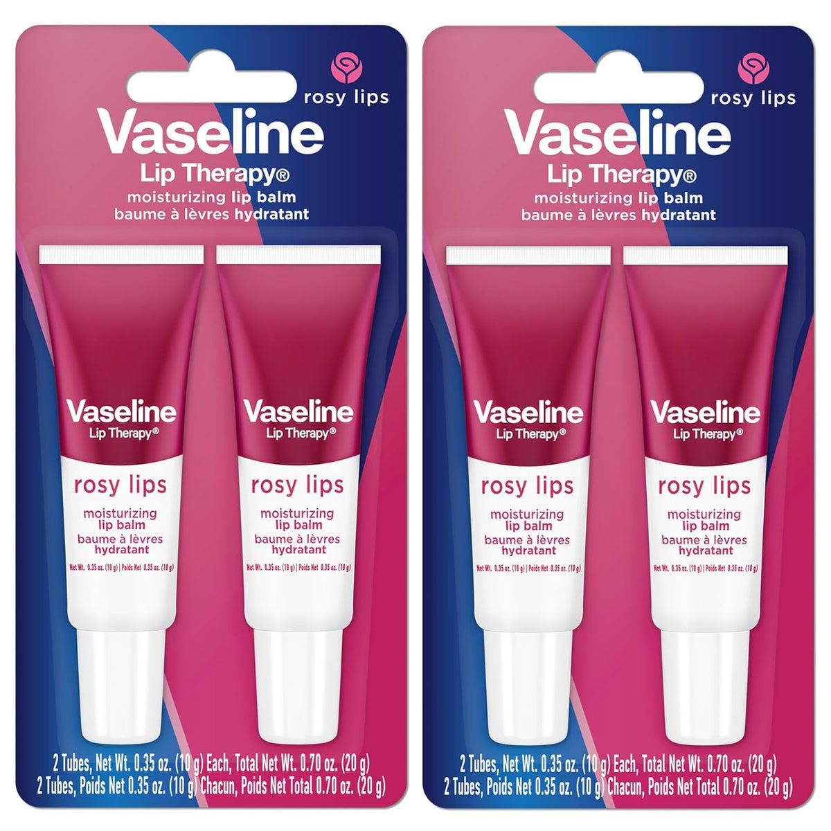 Vaseline Lip Therapy Rosy Lips Moisturizing Lip Balm - Twin Pack