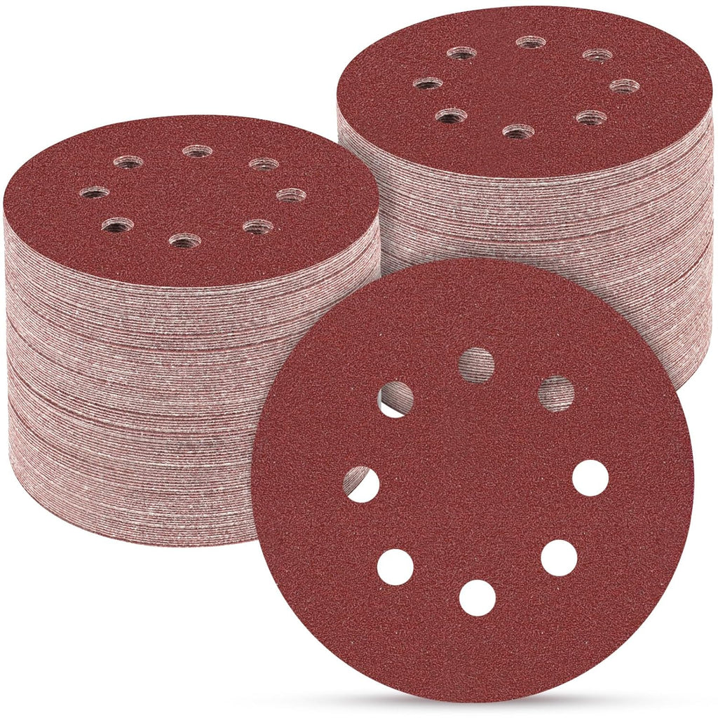 165 PCS 5 Inch Sanding Discs,Round Hook and Loop Sandpaper for Random Orbital - sanding discs for orbital sander