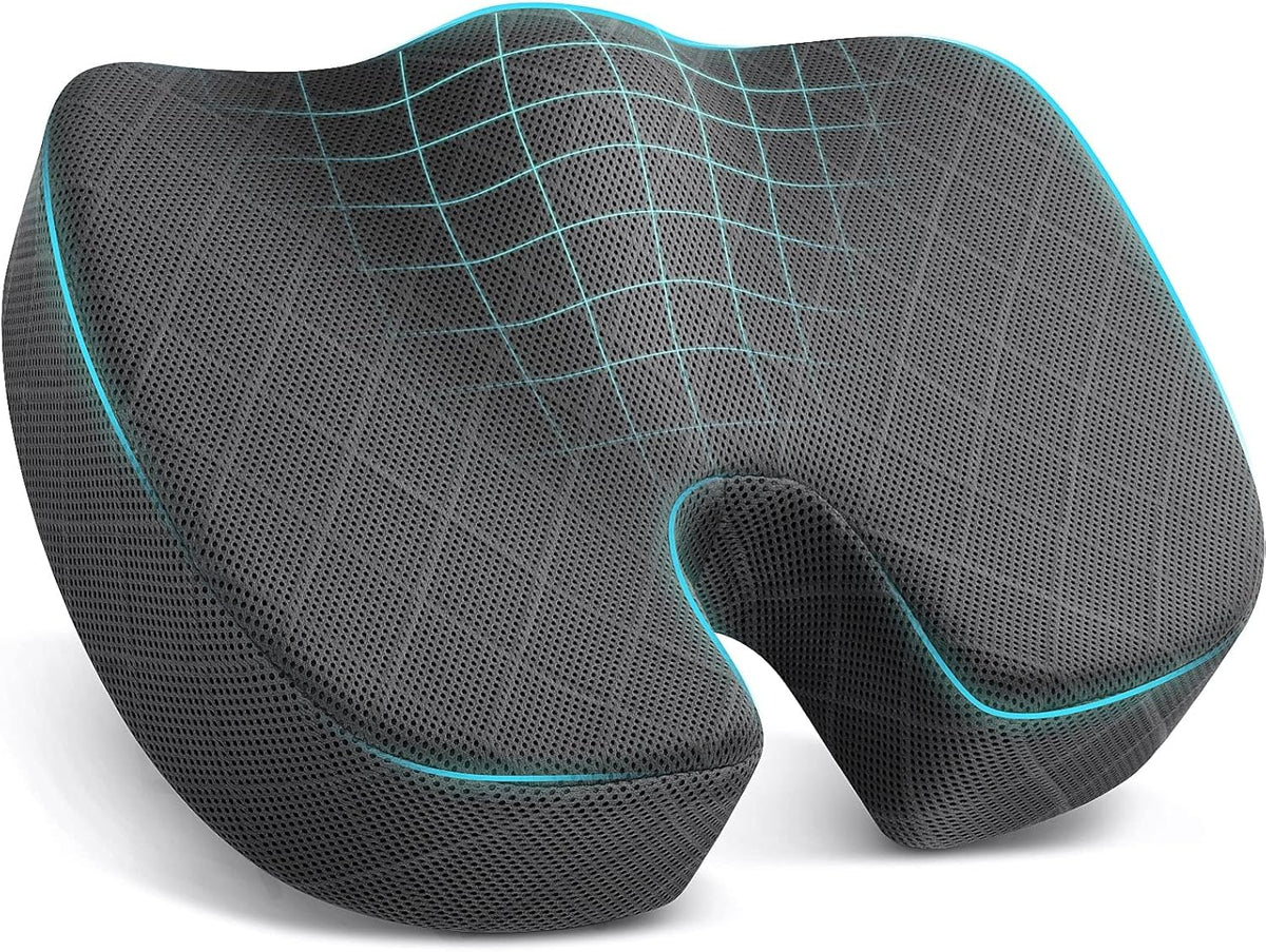 TushGuard Seat Cushion - Memory Foam Cushion for Office Chair, Car Seat