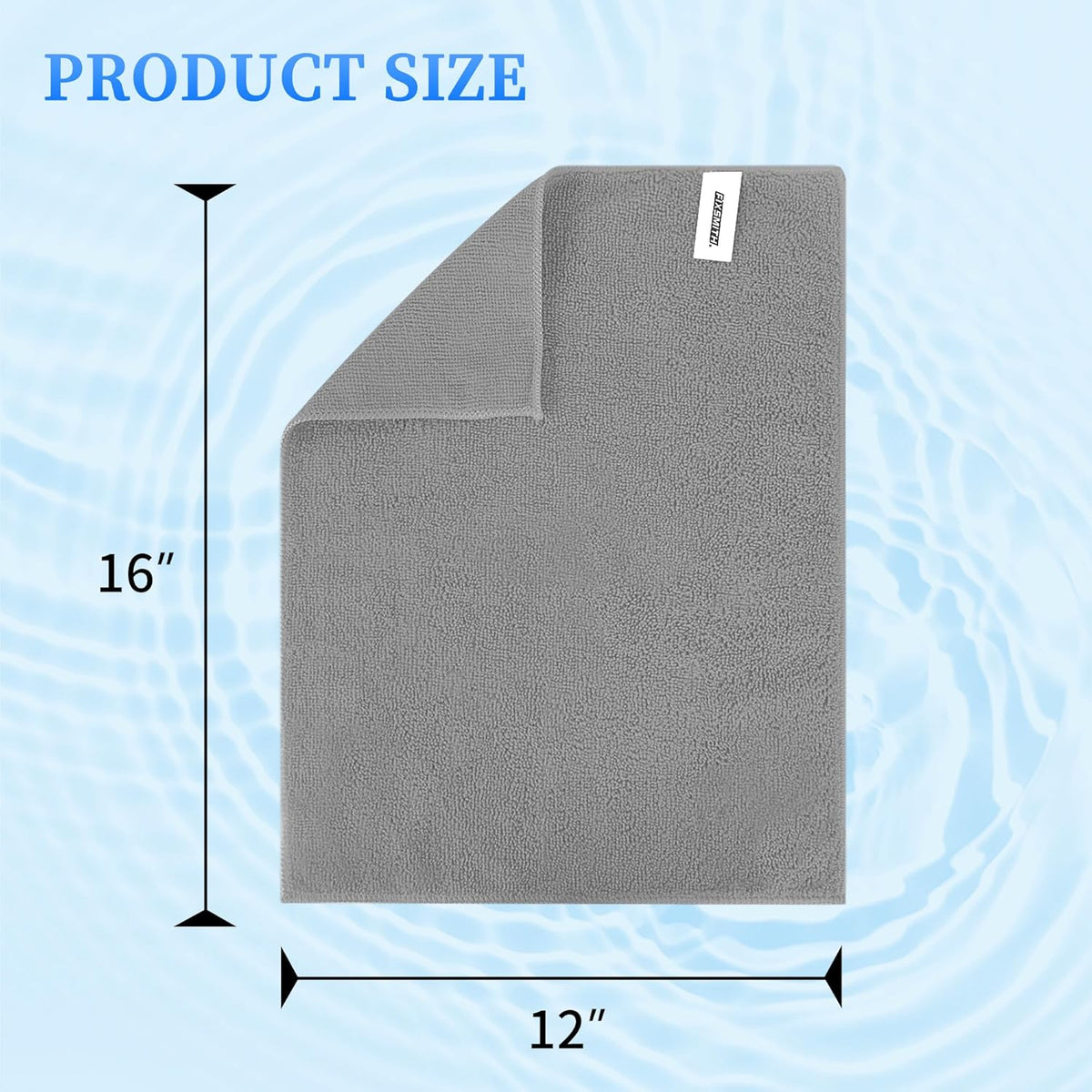 FIXSMITH Microfiber Cleaning Cloth - Pack of 8, Size: 12 x 16