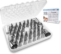 FIVETASCake Decorating kit for Beginners-52 Numbered Icing Tips with Pattern Chart