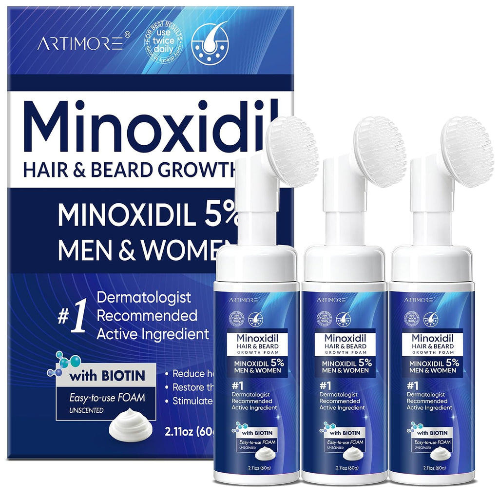5% Minoxidil Foam for Men and Women, Hair Regrowth Treatment for Thinning Hair