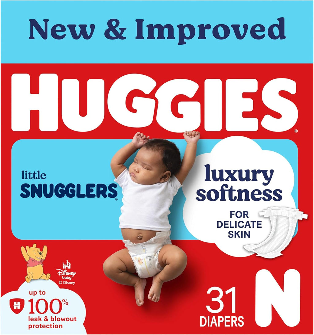 Huggies Size Newborn Diapers, Little Snugglers Baby Diapers, Size Newborn