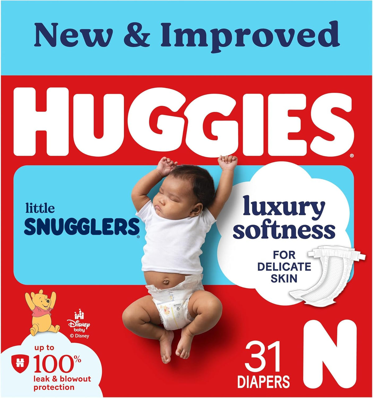 Huggies Size Newborn Diapers, Little Snugglers Baby Diapers, Size Newborn