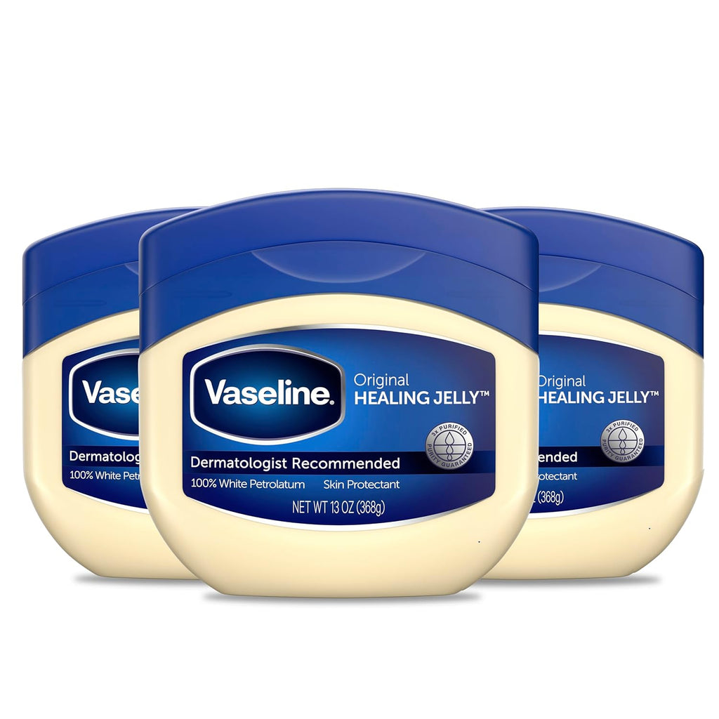 Vaseline Petroleum Jelly Original 3 Count Provides Dry Skin Relief
