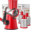 Geedel Rotary Cheese Grater Hand Crank, Cheese Shredder Vegetable Slicer