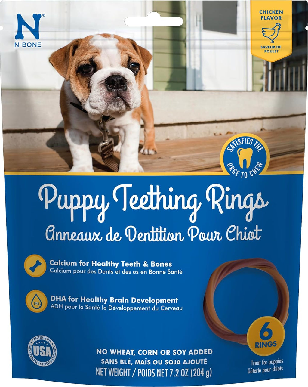 N-Bone Puppy Teething Ring Chicken Flavor