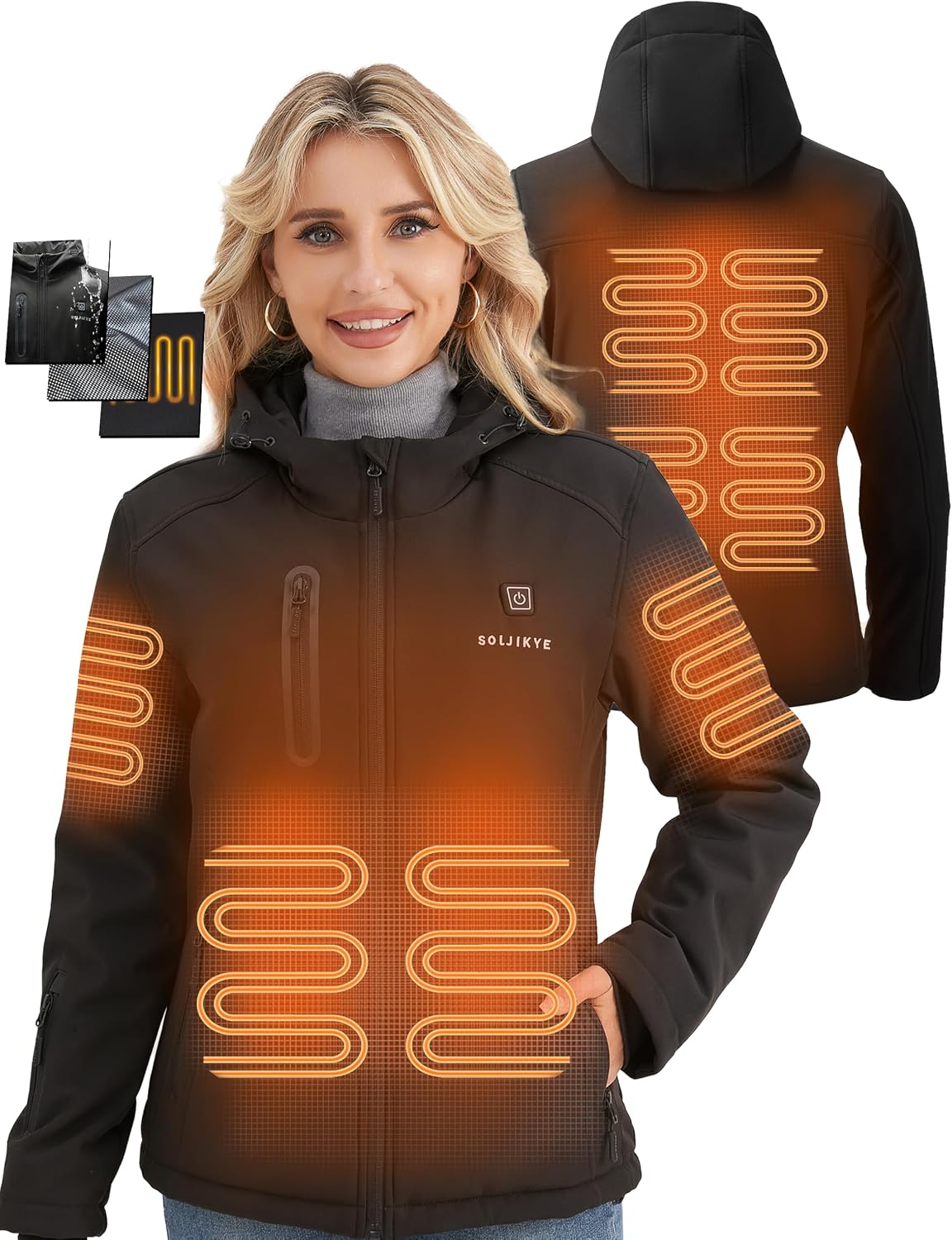 Heated Jacket for Women with 20000mAh Battery Pack