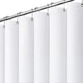 Waffle Shower Curtain 256 GSM Heavy Duty Fabric 72"x72" White