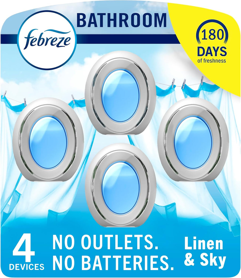 Febreze Bathroom Air Freshener Odor-Fighting for Small Spaces Scented Plug